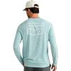 image:imageHUK Mens Drift Printed Long Sleeve Performance TeeHeron Blue