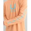 image:imageHUK Mens Icon Crew LongSleeve Performance Fishing ShirtCoral Reef