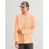 image:imageHUK Mens Icon Crew LongSleeve Performance Fishing ShirtCoral Reef