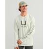 image:imageHUK Mens Icon Crew LongSleeve Performance Fishing ShirtPale Algae