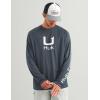 image:imageHUK Mens Icon Crew LongSleeve Performance Fishing ShirtSea Storm