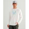 image:imageHUK Mens Icon Crew LongSleeve Performance Fishing ShirtWhite 20