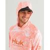 image:imageHUK Mens Pursuit Pattern Crew Long Sleeve Performance ShirtCoral Reef