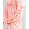 image:imageHUK Mens Pursuit Pattern Crew Long Sleeve Performance ShirtCoral Reef
