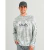 image:imageHUK Mens Pursuit Pattern Crew Long Sleeve Performance ShirtSeagrass