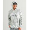 image:imageHUK Mens Pursuit Pattern Crew Long Sleeve Performance ShirtSeagrass