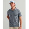 image:imageHUK Mens Pursuit Performance Short Sleeve Polo ShirtStormy Blue Heather