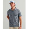 image:imageHUK Mens Pursuit Performance Short Sleeve Polo ShirtStormy Blue Heather