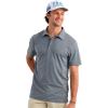 image:imageHUK Mens Pursuit Performance Short Sleeve Polo ShirtStormy Blue Heather