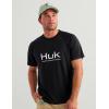 image:imageHUK Mens Pursuit Short Sleeve Performance Shirt  Sun ProtectionBlack 30