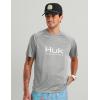 image:imageHUK Mens Pursuit Short Sleeve Performance Shirt  Sun ProtectionSharkskin