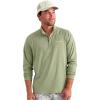 image:imageHUK Mens Airweight Heather 14 Zip Lightweight Upf 30 Performance Pullover With Recycled Polyester and Stretch FabricSeagrass Heather