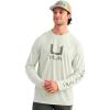 image:imageHUK Mens Icon Crew LongSleeve Performance Fishing ShirtPale Algae