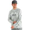 image:imageHUK Mens Pursuit Pattern Crew Long Sleeve Performance ShirtSeagrass