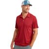 image:imageHUK Mens Pursuit Performance Short Sleeve Polo ShirtScarlet Blaze