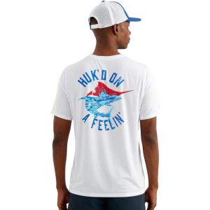 image:imageHUK Mens Drift Short Sleeve Crew UPF 50 Quick Dry Fishing Shirt with Stretch Fabric and Lightweight FeelWhite
