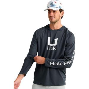 image:imageHUK Mens Icon Hoodie Hooded Fishing Shirt With Sun ProtectionSea Storm