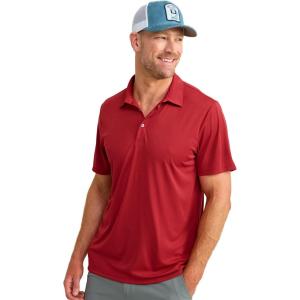 image:imageHUK Mens Pursuit Performance Short Sleeve Polo ShirtScarlet Blaze