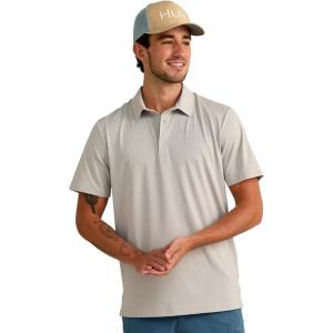 image:imageHUK Mens Pursuit Performance Short Sleeve Polo ShirtSeagull Heather