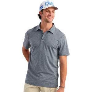 image:imageHUK Mens Pursuit Performance Short Sleeve Polo ShirtStormy Blue Heather