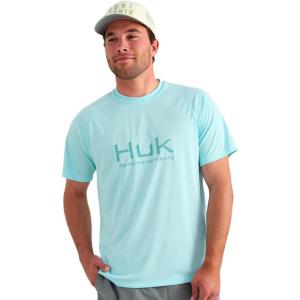 image:imageHUK Mens Pursuit Short Sleeve Performance Shirt  Sun ProtectionCaicos