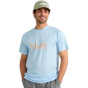 image:imageHUK Mens Pursuit Short Sleeve Performance Shirt  Sun ProtectionCoastal Drift