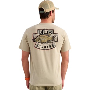 image:imageHUK Mens Kc Scott Original Fishing Artwork Graphic Pocket Tee Shirts Short Sleeve Casual TShirts Soft Cotton BlendKc Plaque  River Rock Heather