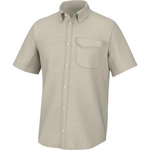 image:imageHUK Mens Tide Point Kc Scott Original Artwork Short Sleeve Shirt Fishing Button DownKhaki