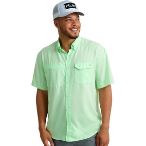 image:imageHUK Mens Tide Point Kc Scott Original Artwork Short Sleeve Shirt Fishing Button DownPatina