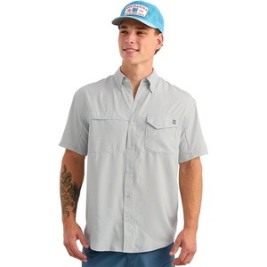 image:imageHUK Mens Tide Point Kc Scott Original Artwork Short Sleeve Shirt Fishing Button DownSeagull