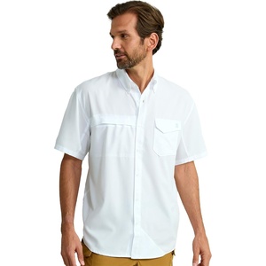 image:imageHUK Mens Tide Point Kc Scott Original Artwork Short Sleeve Shirt Fishing Button DownWhite