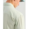 image:imageHUK Mens Tide Point Solid Long Sleeve Shirt ButtonPale Algae