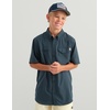 image:imageHUK UnisexChild Tide Point Short Sleeve Shirt Fishing Button Down for KidsSea Storm