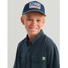 image:imageHUK UnisexChild Tide Point Short Sleeve Shirt Fishing Button Down for KidsSea Storm
