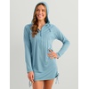 image:imageHUK Womens Pursuit Coverup Performance Fishing DressBlue Shadow