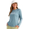 image:imageHUK Womens Pursuit Long Sleeve Performance Shirt  Sun ProtectionBlue Shadow
