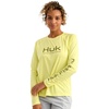 image:imageHUK Womens Pursuit Long Sleeve Performance Shirt  Sun ProtectionVintage Chartreuse