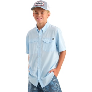 image:imageHUK UnisexChild Tide Point Short Sleeve Shirt Fishing Button Down for KidsCoastal Drift