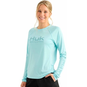 image:imageHUK Womens Pursuit Long Sleeve Performance Shirt  Sun ProtectionCaicos