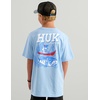 image:imageHUK Kids Short Sleeve Performance Tee Fishing TShirt for KidsFish Adventure  Cerulean
