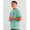 image:imageHUK Kids Short Sleeve Performance Tee Fishing TShirt for KidsFish Adventure  Marine Blue Heather