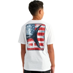 image:imageHUK Kids Kc Scott Fishing Graphic Tee Kids Short Sleeve Performance Blend TShirtKc Americana  White