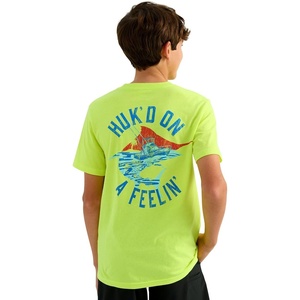 image:imageHUK Kids Short Sleeve Performance Tee Fishing TShirt for KidsHukd on  Neon Yellow