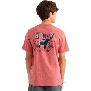 image:imageHUK Kids Short Sleeve Performance Tee Fishing TShirt for KidsMineral Red Heather