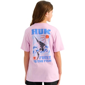 image:imageHUK Kids Short Sleeve Performance Tee Fishing TShirt for KidsPapercut  Oleander