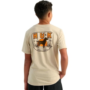 image:imageHUK Kids Short Sleeve Performance Tee Fishing TShirt for KidsRiver Rock Heather