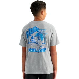 image:imageHUK Kids Short Sleeve Performance Tee Fishing TShirt for KidsRodeo Bass  Sharkskin Heather