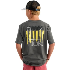 image:imageHUK Kids Short Sleeve Performance Tee Fishing TShirt for KidsSalute  Dark Shadow