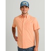 image:imageHUK Mens Kona Solid Short Sleeve Fishing Button Down ShirtCoral Reef