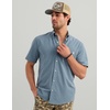 image:imageHUK Mens Kona Solid Short Sleeve Fishing Button Down ShirtStormy Blue